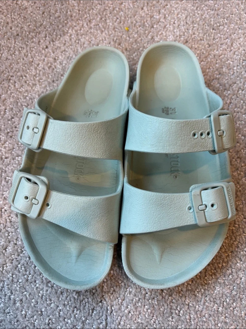 Birkenstock Kids Two-Strap EVA Sandals in Mint Green
